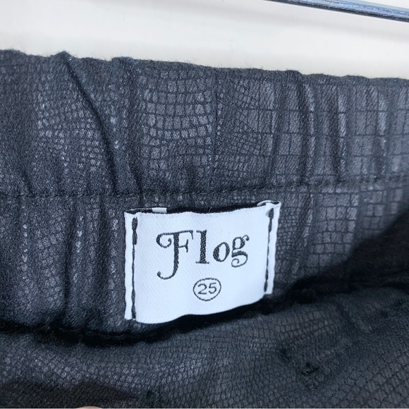 Bevy Flog Shely Black Snake Drawstring Pants (Sz 25) - Picture 11 of 12